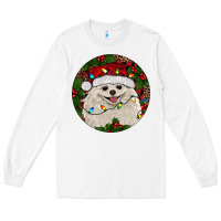 White Christmas pomeranian Long Sleeve Tee - RanaPortraitStore