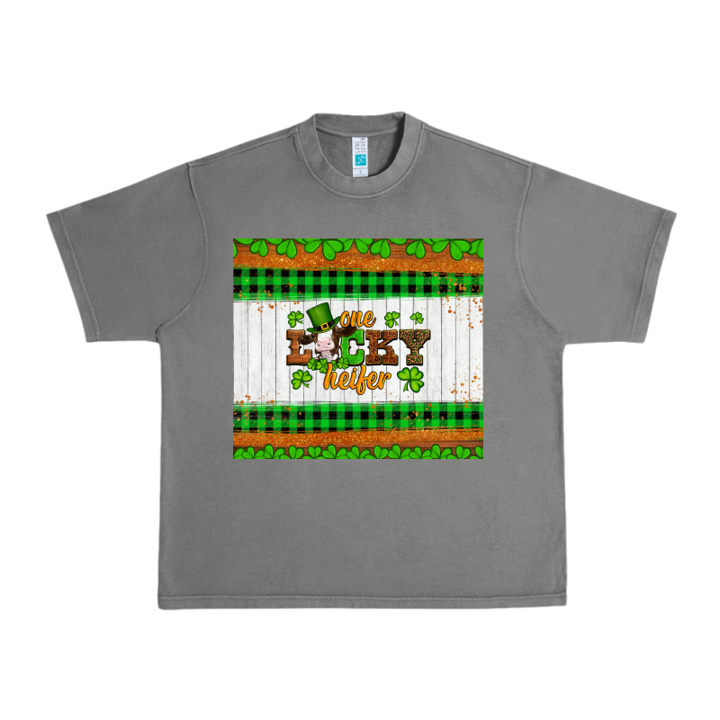 St Patricks One Lucky Heifer Urban Heavy Tee by Artiststas | Teevron