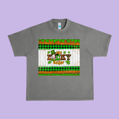 St Patricks One Lucky Heifer Urban Heavy Tee Designed By Artiststas