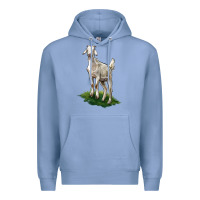 Colony Blue Kiko Goat Premium Hoodie - LillyAllenDesigns
