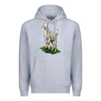 Heather Grey Kiko Goat Premium Hoodie - LillyAllenDesigns
