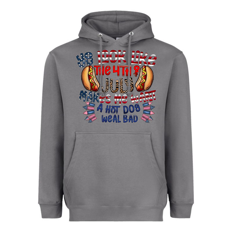 You Look Like The 4th Of July Makes Me Want A Hot Dog Weal Bad Heavyweight Hoodie by CowhideDigitalArt | Teevron