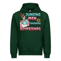 Forest Green judging men by the standards of my book boyfriends Urban Hoodie - MaliasSmallBusiness