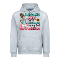 Heather Grey judging men by the standards of my book boyfriends Urban Hoodie - MaliasSmallBusiness