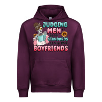 Mauve Wine judging men by the standards of my book boyfriends Urban Hoodie - MaliasSmallBusiness
