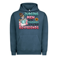 Pigment Midnight Navy judging men by the standards of my book boyfriends Urban Hoodie - MaliasSmallBusiness