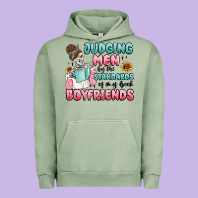 Judging Men By The Standards Of My Book Boyfriends Urban Hoodie Designed By Maliassmallbusiness