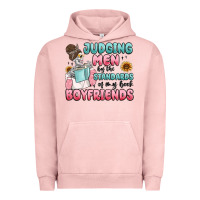 Pigment Salmon judging men by the standards of my book boyfriends Urban Hoodie - MaliasSmallBusiness