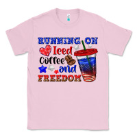 Bubblegum Pink running on iced coffe and freedom Classic Tee - texasbilliewilder