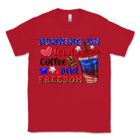Red running on iced coffe and freedom Classic Tee - texasbilliewilder