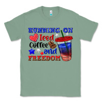 Sage running on iced coffe and freedom Classic Tee - texasbilliewilder