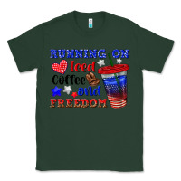 Sports Green running on iced coffe and freedom Classic Tee - texasbilliewilder