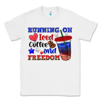 White running on iced coffe and freedom Classic Tee - texasbilliewilder