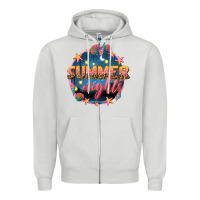 Dove Grey summer nights Zipper Hoodie - texasbilliewilder