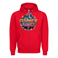 Red summer nights Zipper Hoodie - texasbilliewilder