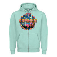 Seafoam summer nights Zipper Hoodie - texasbilliewilder