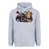 Heather Grey halloween farm animals truck Heavyweight Hoodie - RacoonDesign