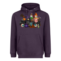 Plum halloween farm animals truck Heavyweight Hoodie - RacoonDesign