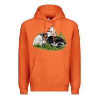 Carrot two baby nigerian dwarf goat Premium Hoodie - LillyAllenDesigns