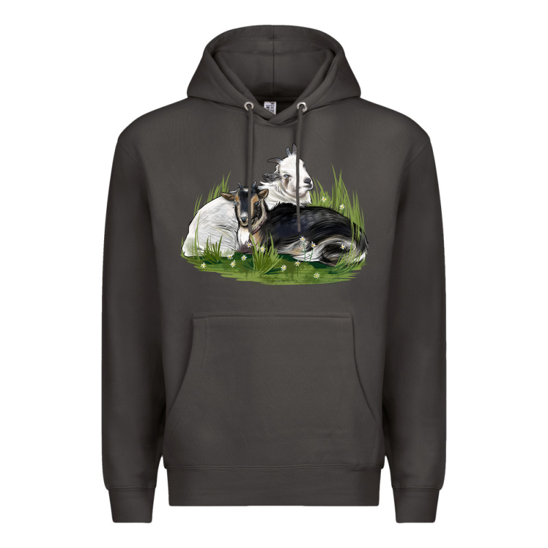 Two Baby Nigerian Dwarf Goat Premium Hoodie by LillyAllenDesigns | Teevron
