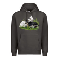 Smoke two baby nigerian dwarf goat Premium Hoodie - LillyAllenDesigns