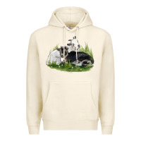 Tofu two baby nigerian dwarf goat Premium Hoodie - LillyAllenDesigns