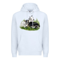 White two baby nigerian dwarf goat Premium Hoodie - LillyAllenDesigns
