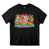 Black Moo Pumpkin Get Out The Way Heavy Core Tee - CowhideDigitalArt
