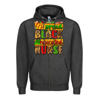 Charcoal Heather proud black educated nurse Zipper Hoodie - Zillion Design Studio