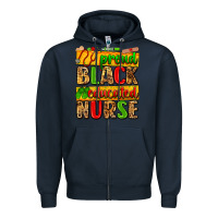 Navy proud black educated nurse Zipper Hoodie - Zillion Design Studio