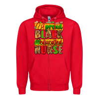 Red proud black educated nurse Zipper Hoodie - Zillion Design Studio