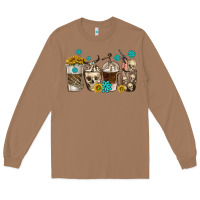Toasted Coconut coffee cups bull skull with gemstones Long Sleeve Tee - texasbilliewilder