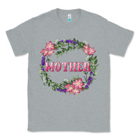 Heather Grey mother with floral wreath Classic Tee - RanaPortraitStore