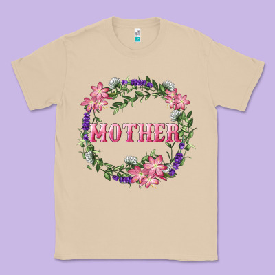 Mother With Floral Wreath Classic Tee Designed By Ranaportraitstore