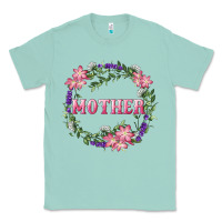 Seafoam mother with floral wreath Classic Tee - RanaPortraitStore