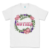 White mother with floral wreath Classic Tee - RanaPortraitStore