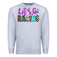 Heather Grey let's go racing Premium Sweatshirt - JahusDesignShop