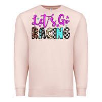 Pale Pink let's go racing Premium Sweatshirt - JahusDesignShop