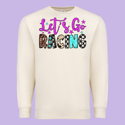 Let's Go Racing Premium Sweatshirt Designed By Jahusdesignshop