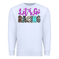 White let's go racing Premium Sweatshirt - JahusDesignShop