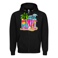 Black summer mini Zipper Hoodie - texasbilliewilder