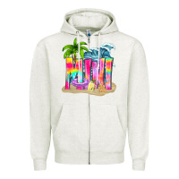 Oatmeal Heather summer mini Zipper Hoodie - texasbilliewilder