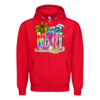 Red summer mini Zipper Hoodie - texasbilliewilder