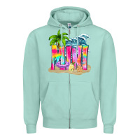 Seafoam summer mini Zipper Hoodie - texasbilliewilder