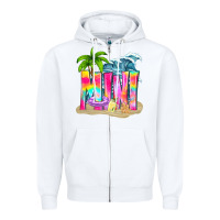 White summer mini Zipper Hoodie - texasbilliewilder
