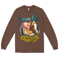 Chestnut chicken pig horse farm life Long Sleeve Tee - texasbilliewilder