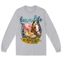 Moon Dust chicken pig horse farm life Long Sleeve Tee - texasbilliewilder
