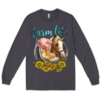 Smoke chicken pig horse farm life Long Sleeve Tee - texasbilliewilder
