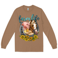 Toasted Coconut chicken pig horse farm life Long Sleeve Tee - texasbilliewilder