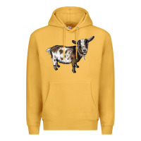 Mustard Nigerian Dwarf Goat Premium Hoodie - LillyAllenDesigns